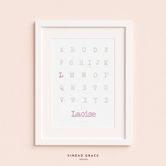 Alphabet Name Personalised Print
