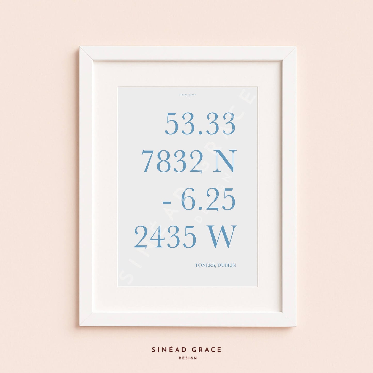 Geo Co-Ordinates Personalised Print