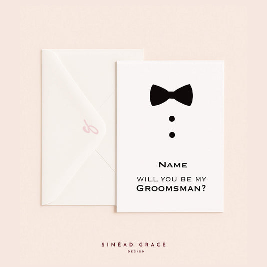 Groomsman Personalised Proposal Card