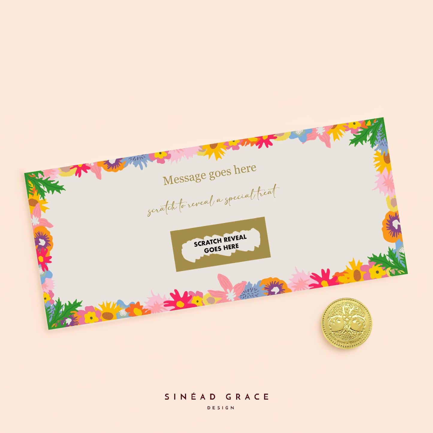 Floral Personalised Scratch Card