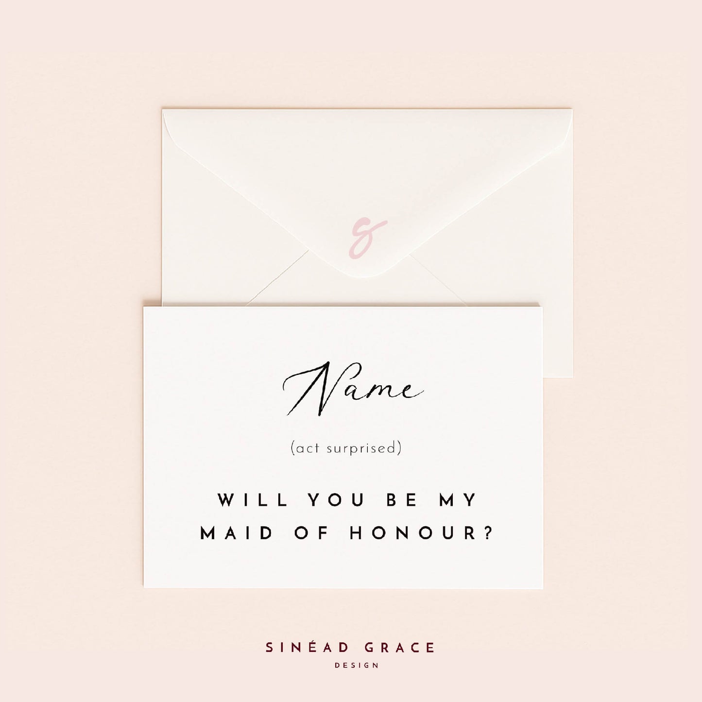 Act Surprised Bridal Party Proposal Personalised Card