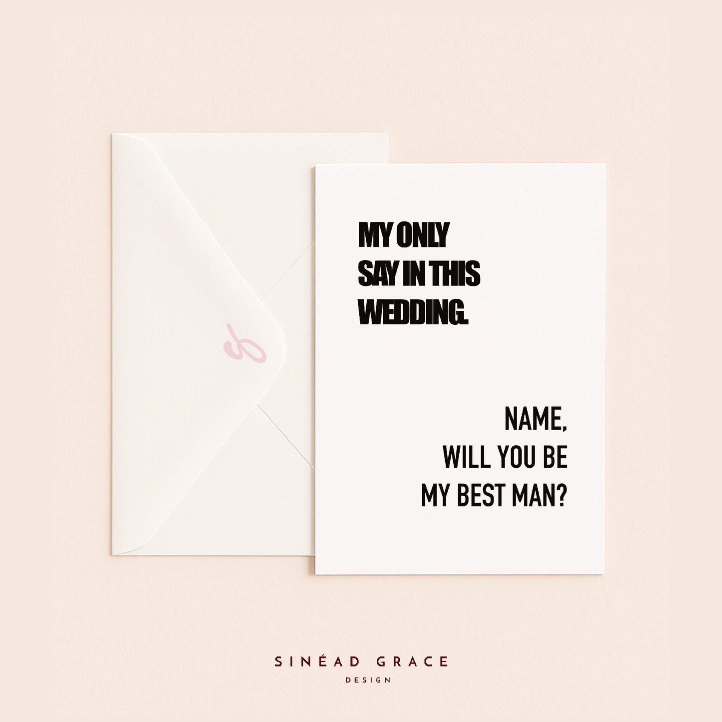 Groomsman Personalised Proposal Card