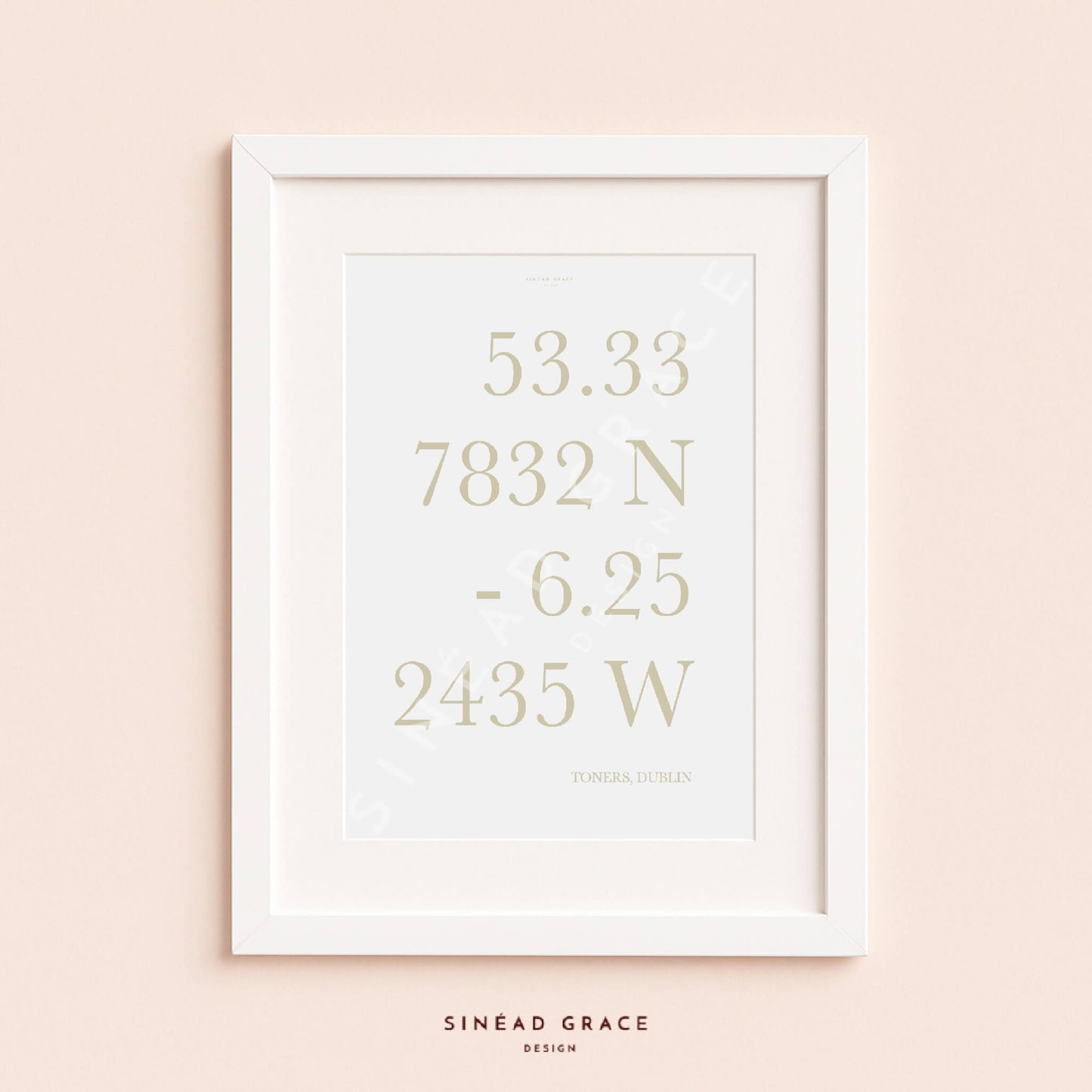 Geo Co-Ordinates Personalised Print