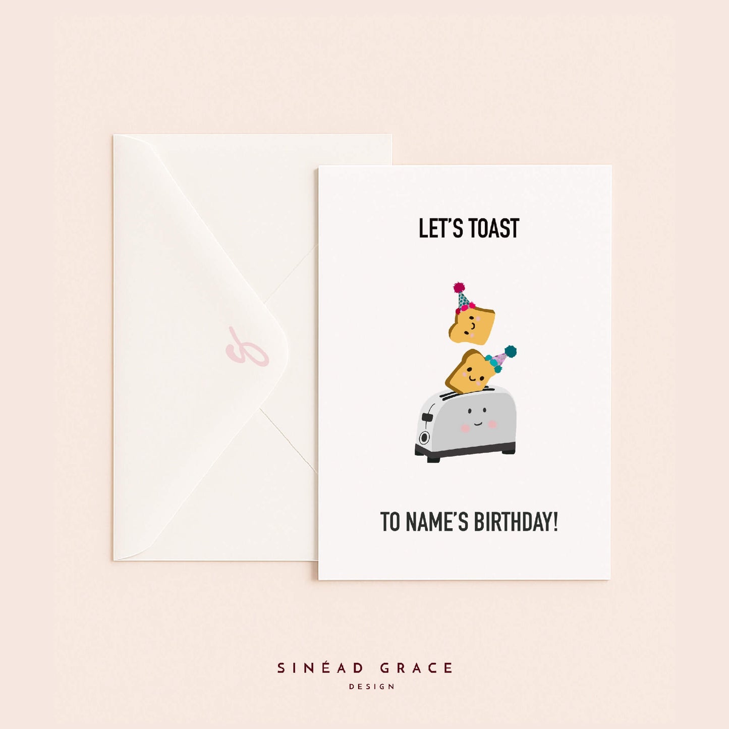 Lets Toast Personalised Birthday Card