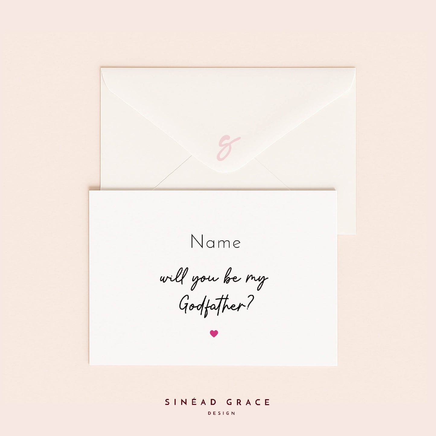 Godparent Personalised Proposal Card