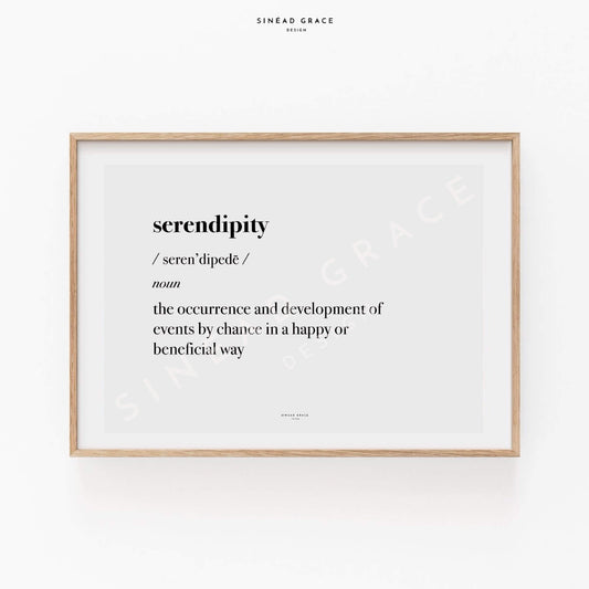 Serendipity Definition Print