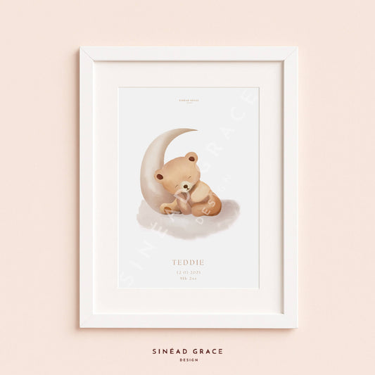Cloud Nine Personalised Teddy Bear Print