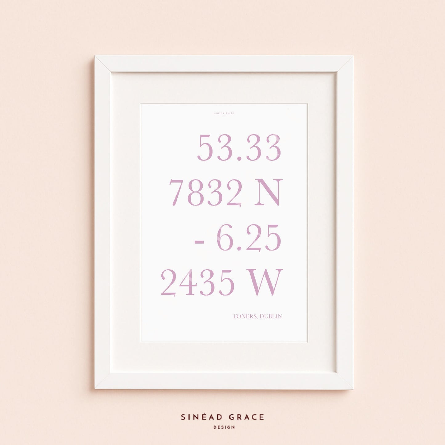 Geo Co-Ordinates Personalised Print
