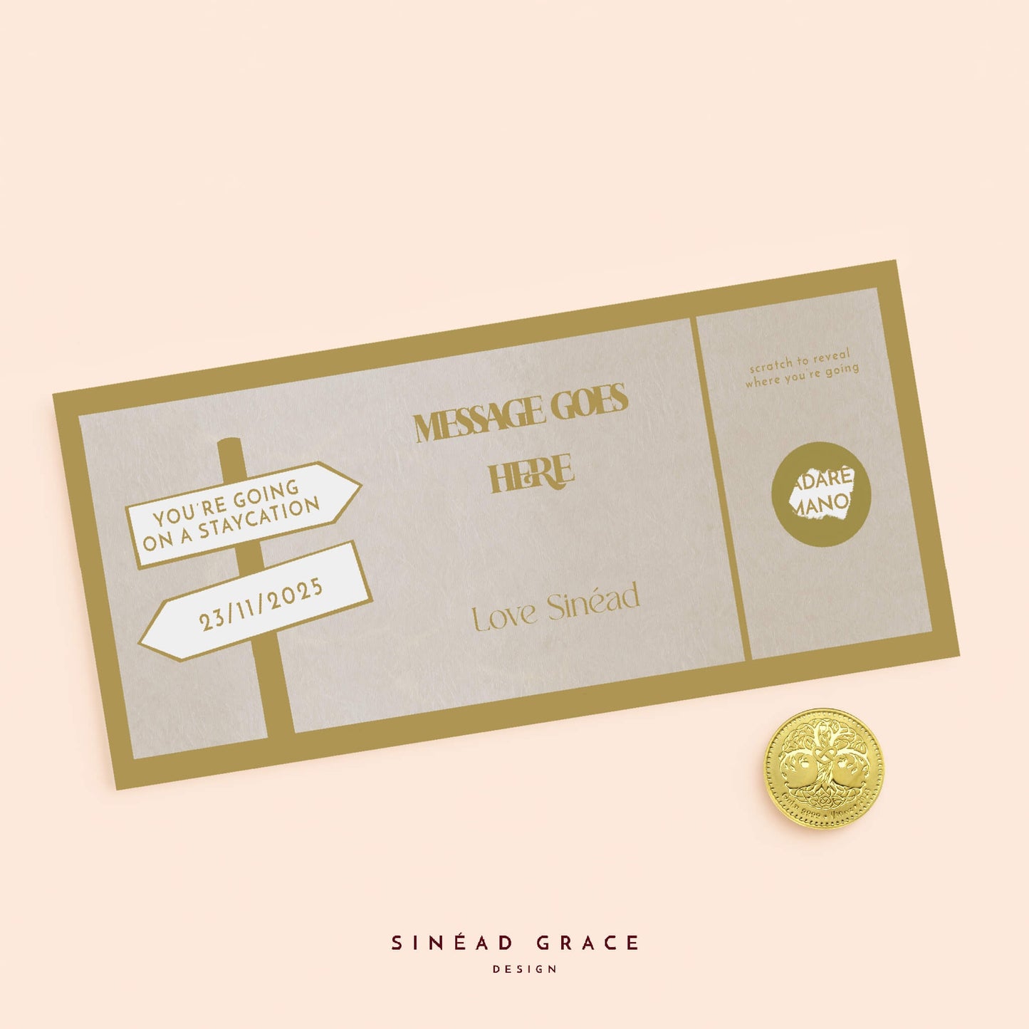 Personalised Staycation Scratch Reveal Card