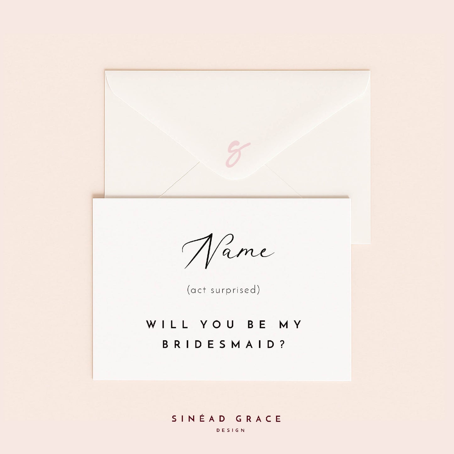 Act Surprised Bridal Party Proposal Personalised Card
