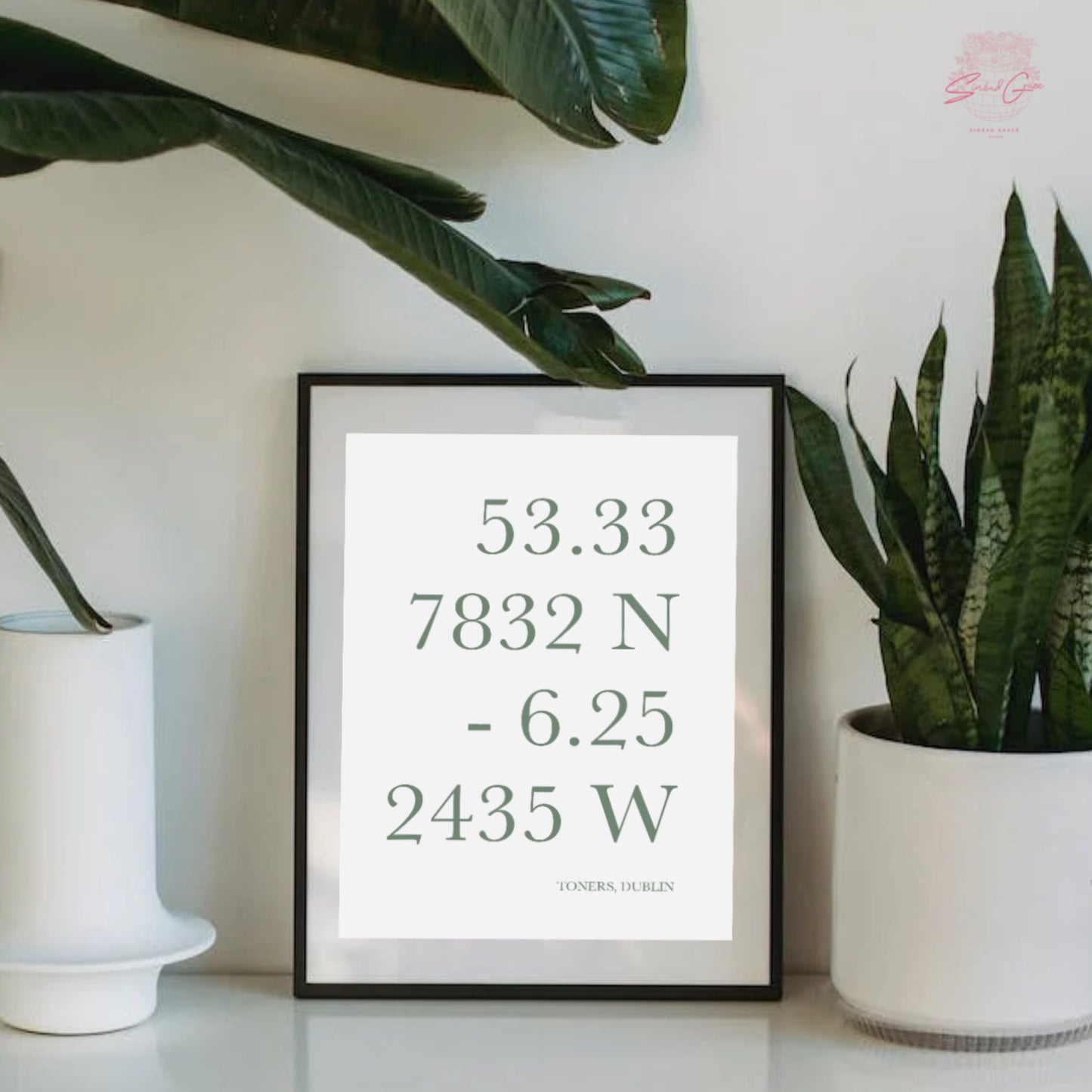 Geo Co-Ordinates Personalised Print