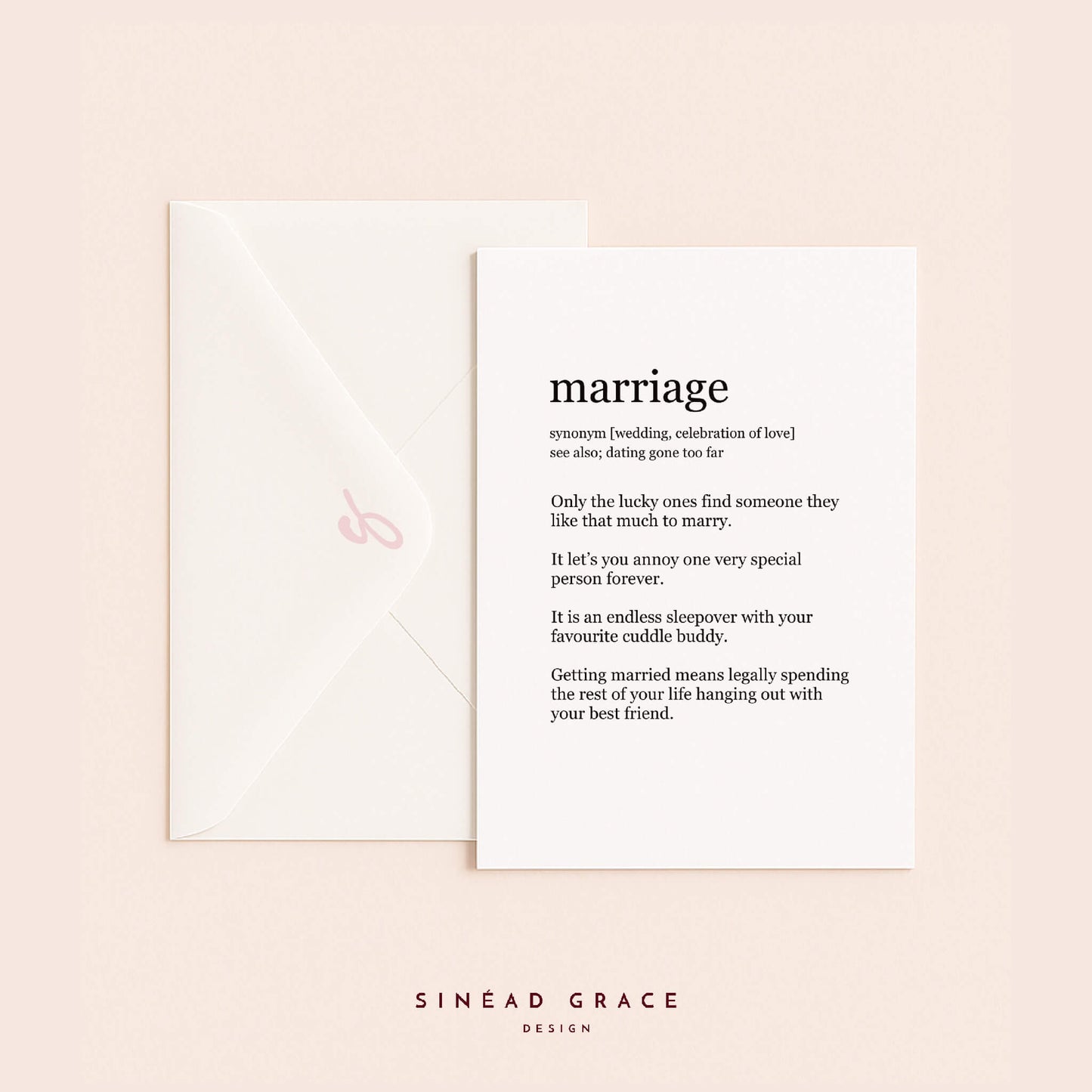 Marriage Definition Card