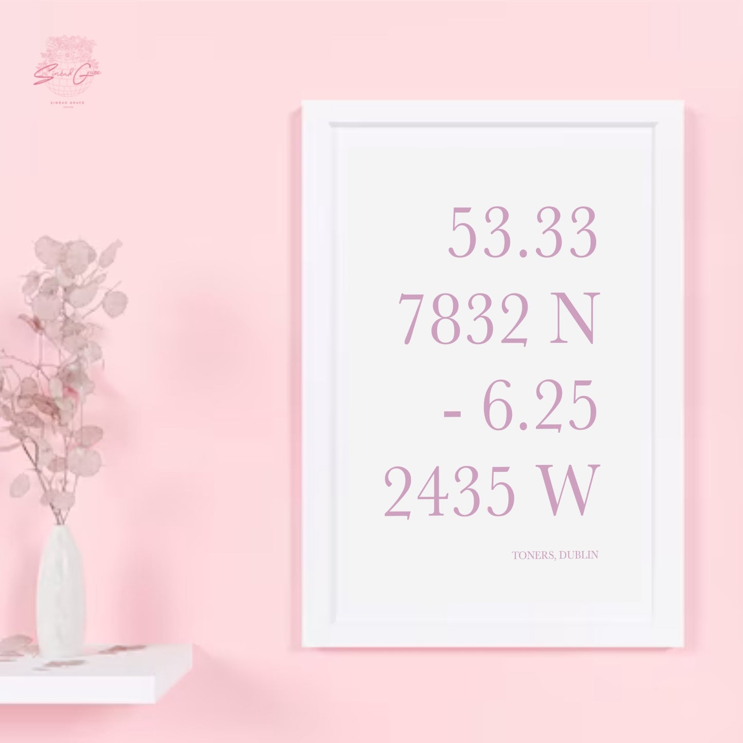 Geo Co-Ordinates Personalised Print