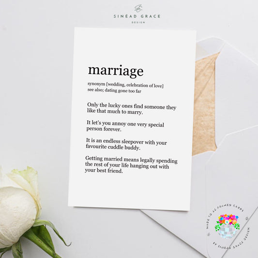 Marriage Definition Card