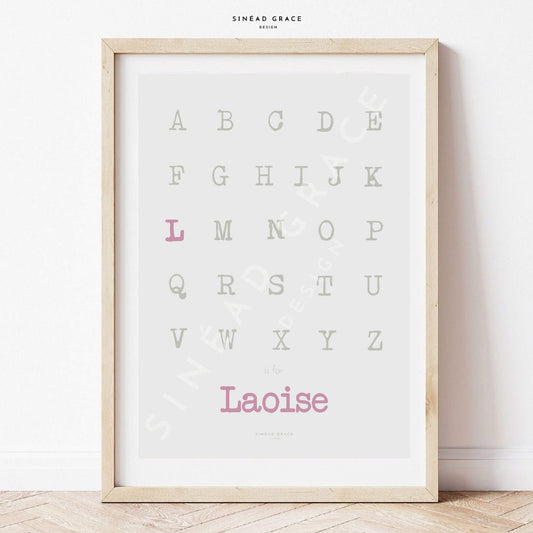 Alphabet Name Personalised Print