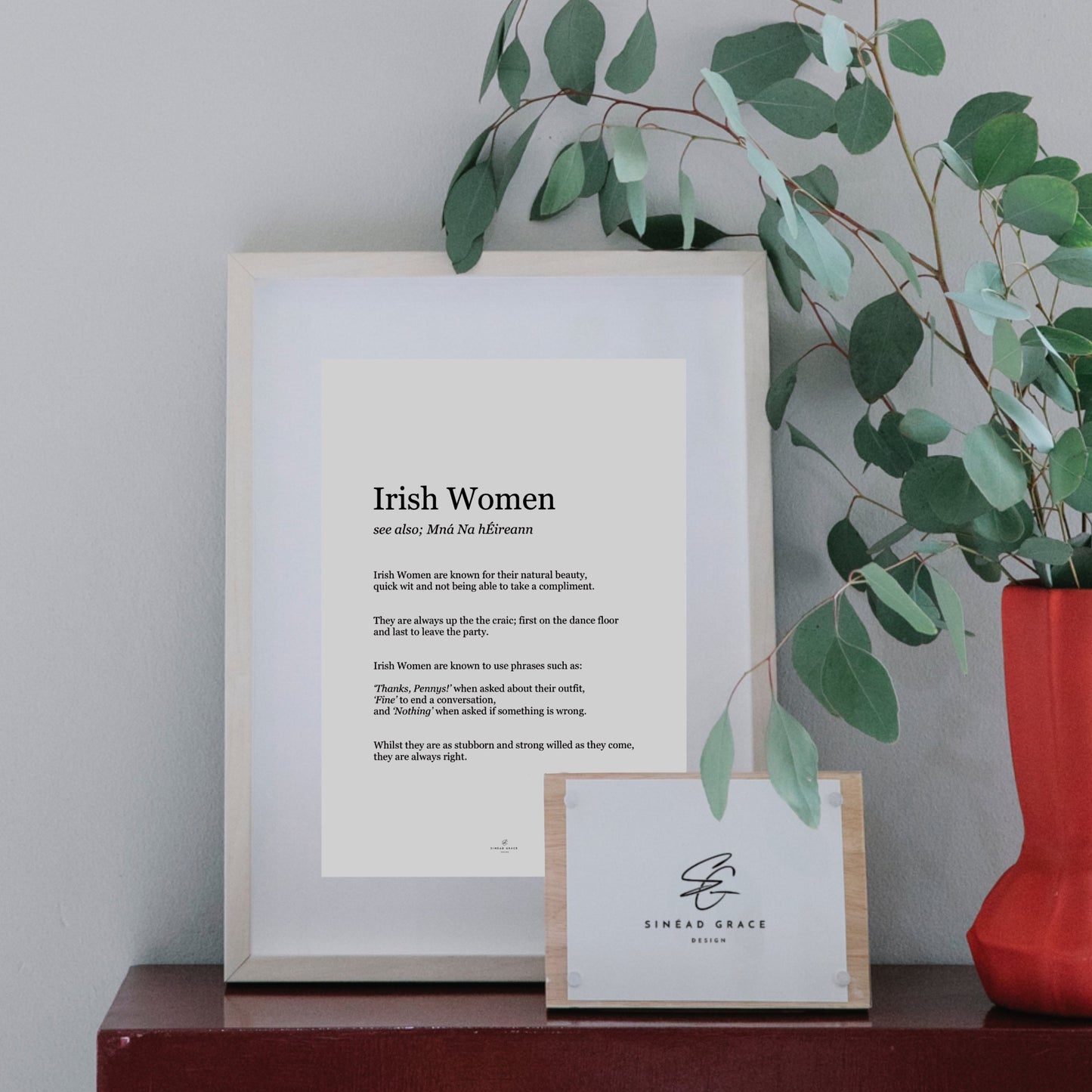 Irish Women Definition Print