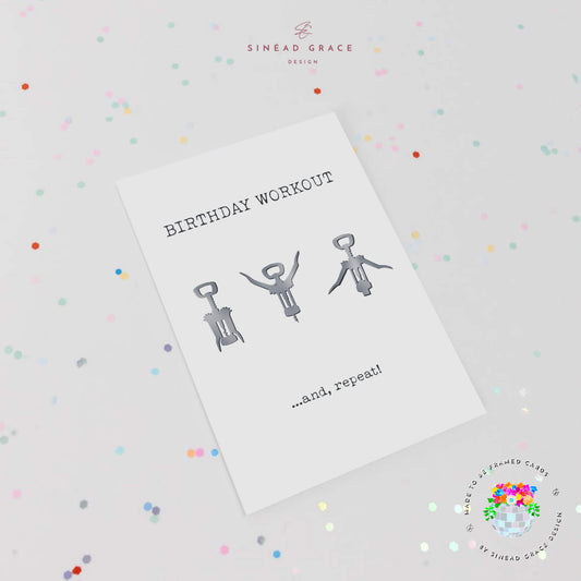 Birthday Workout Card