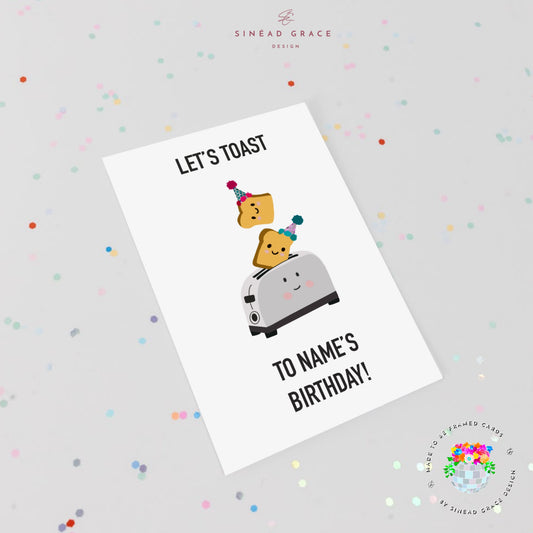 Lets Toast Personalised Birthday Card