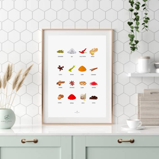 Spices Kitchen Print