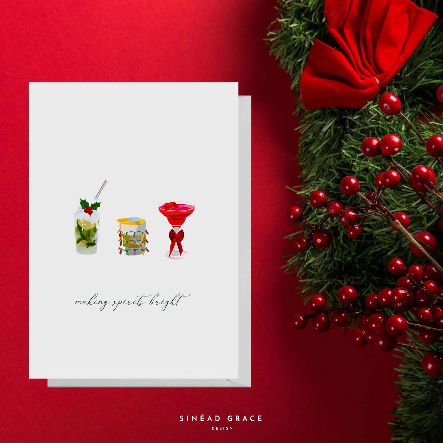 Making Spirits Bright Christmas Card