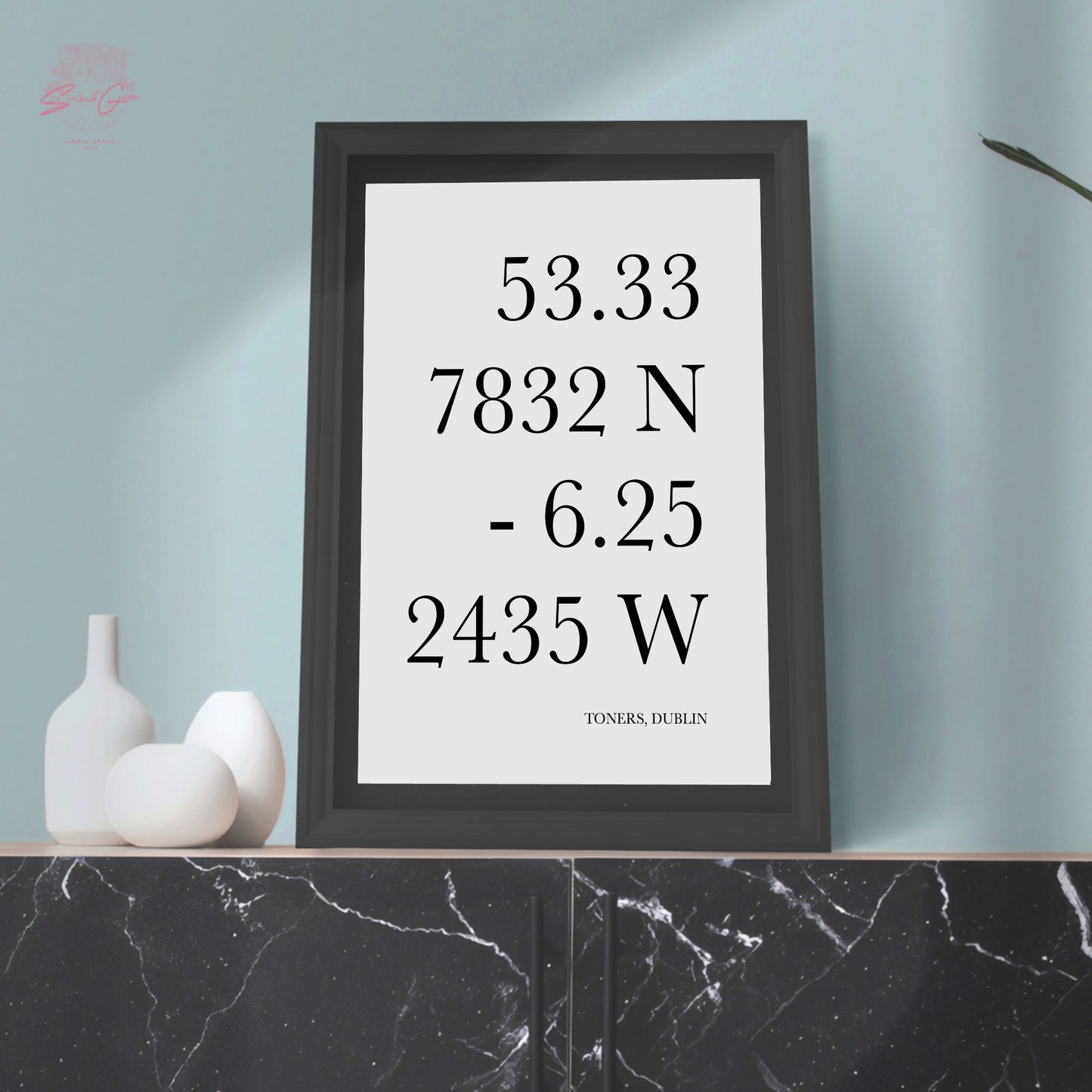 Geo Co-Ordinates Personalised Print