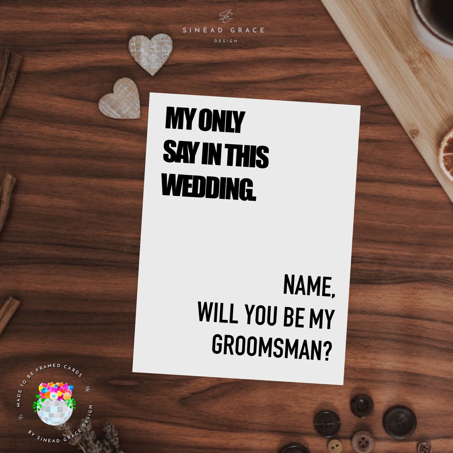 Groomsman Personalised Proposal Card