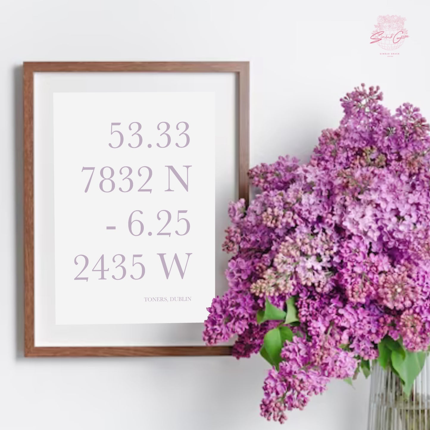 Geo Co-Ordinates Personalised Print