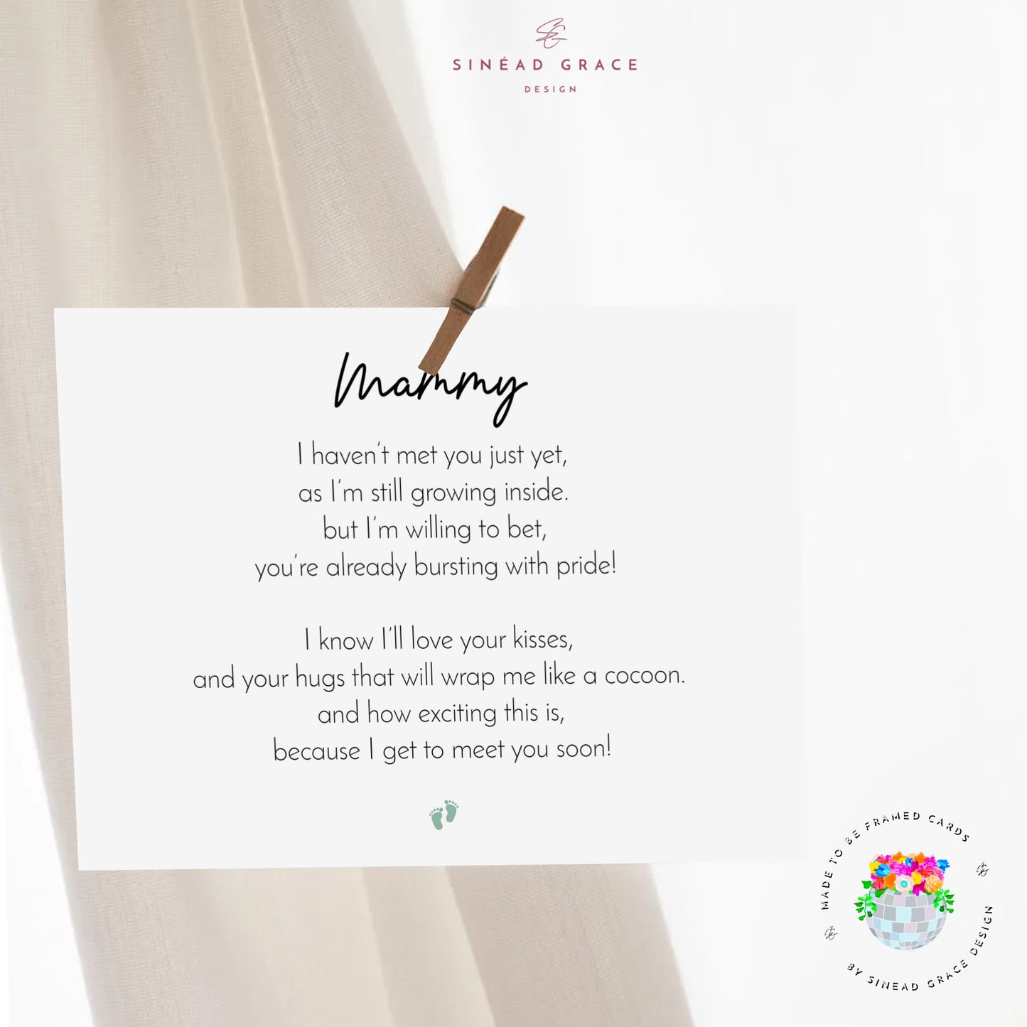 Baby Announcement Poem Card